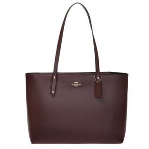 NWT Coach Maroon Zippered Tote Bag New With Tags